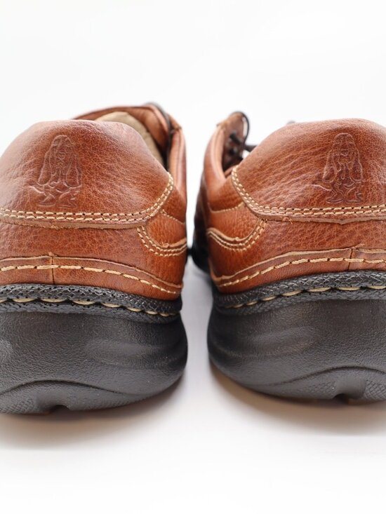 Hush Puppies Pathway Mens 10.5 Tan Leather Comfort Oxford Shoes H100746 NOS main image 5